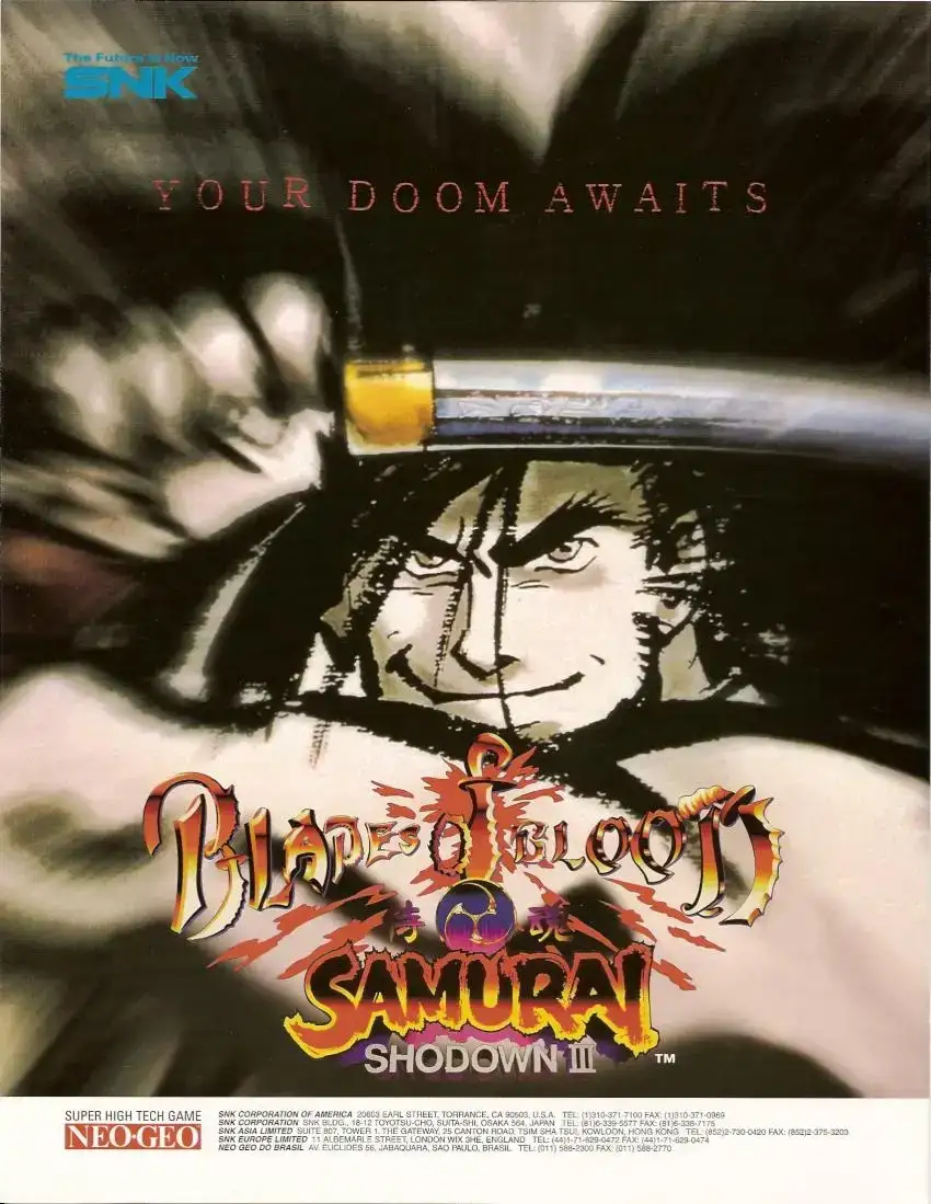 Samurai Shodown III: Blades of Blood | Atari Salonu | Retro oyunları ücretsiz çevrimiçi oynayın, Emülatör oyunlarını ücretsiz çevrimiçi oynayın