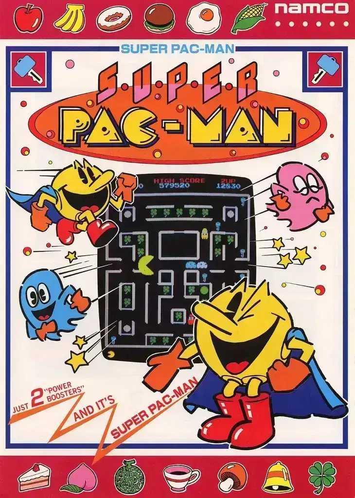 Super Pac-Man | Atari Salonu | Retro oyunları ücretsiz çevrimiçi oynayın, Emülatör oyunlarını ücretsiz çevrimiçi oynayın